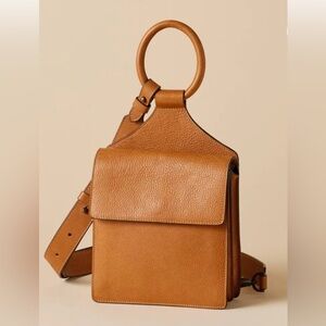 Sundance Caramel Crossbody Bag with Circular Handle